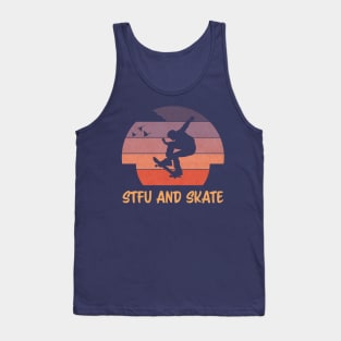 STFU and Skate | Sunset Skater Tank Top